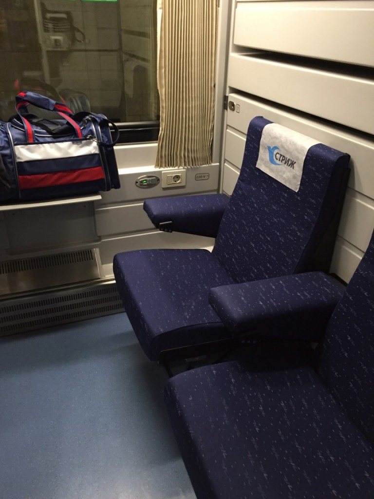Accommodations on the train from Moscow to Nizhny Novgorod.